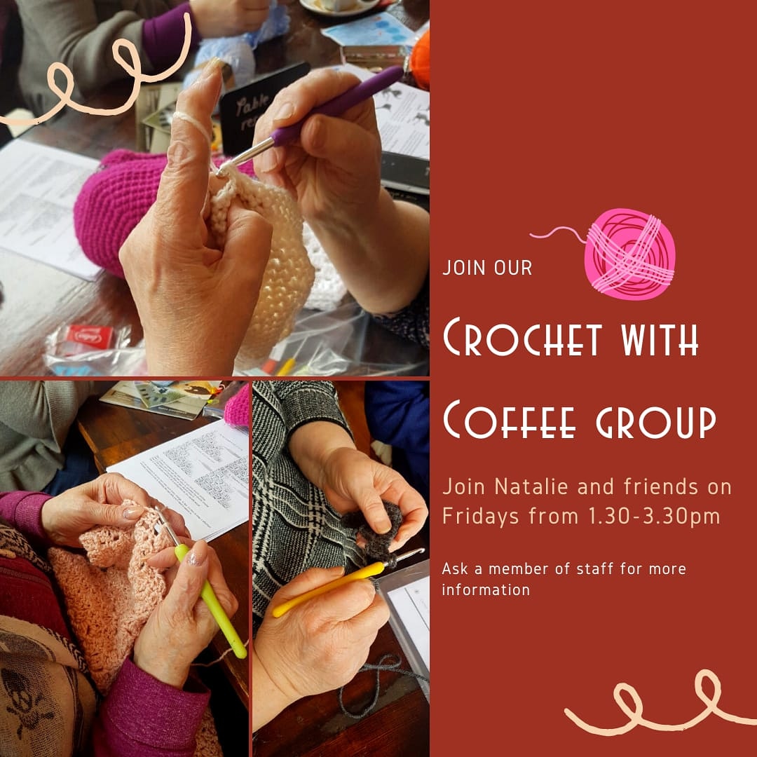NorthPerk's tweet photo. Natalie is here tomorrow for Crochet &amp; Coffee 👏🏻👇🏻☕ 
#crochetclub #chatter #community https://t.co/OdgEzVcMIv