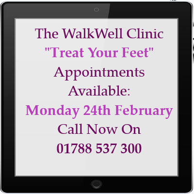 WalkwellClinic's tweet photo. 🤩🤩APPOINTMENTS AVAILABLE WITH DAVID PINCHEN🤩🤩:
BOOK NOW TO AVOID DISAPPOINTMENT!!!!!
#walkwellclinic #podiatry #PodiatryRugby #WalkWell #chiropody #footcare #loveyourfeet #footclinic

Call: 01788 537 300 https://t.co/ccUy1tkU91