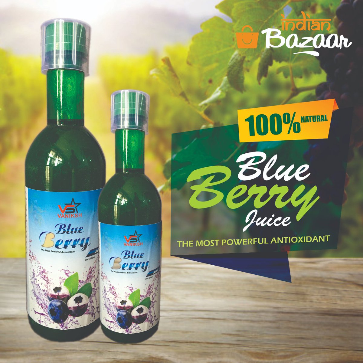 OurIndianBazaar's tweet photo. BLUE BERRY JUICE: The Most Powerful Antioxidant

Blue Berry Juice is made of powerful 100% supernatural Blend of 14 berries-one of the healthiest foods on the planet with extremely high health benefits.

#Blueberry #Nutrition #Juice #HealthDrink #Health #Natural #IndianBazaar https://t.co/Gh3VE0POdP