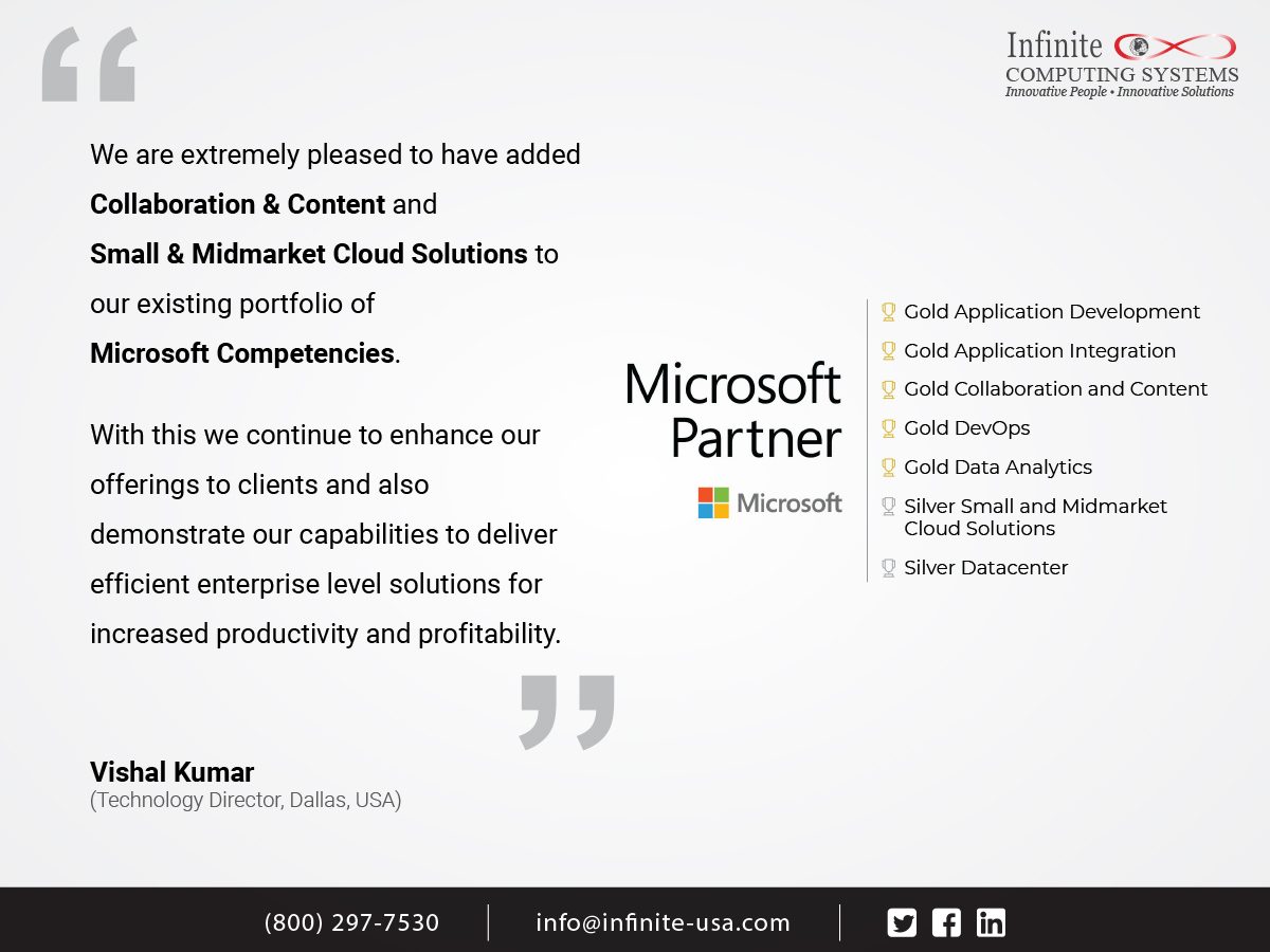 InfiniteCS97's tweet photo. #MicrosoftCompetency #microsoftcompetencies #microsoftgoldpartner #microsoftpartner #CloudSolutions #Cloud #cloudcertification #MicrosoftCertifications #MicrosoftCertification #Microsoft #TeamInfinite #InfiniteMumbai https://t.co/rC2Pc97BxU