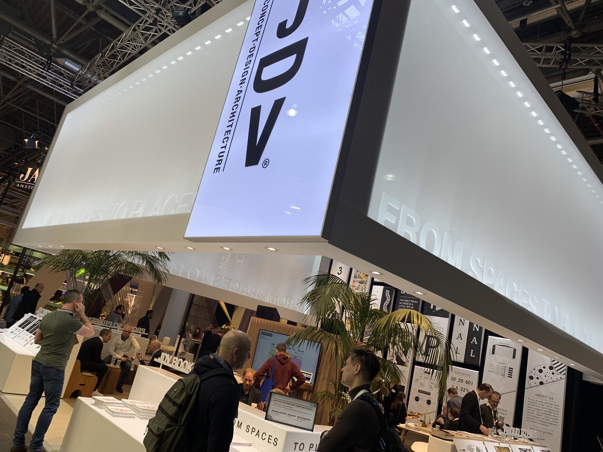 Also on our last day a full stand at #Euroshop - lot‘s interested people passing by for talking to us about our vision: FROM SPACES TO PLACES. #JDV #josdevries #Euroshop2020 #retail