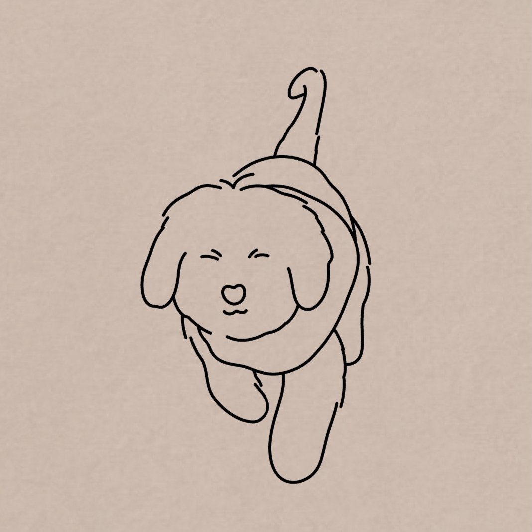 em_aughan's tweet photo. @baddogsdrawing drew my dog and I’m in loveeee 💓 https://t.co/csc1FF6fep