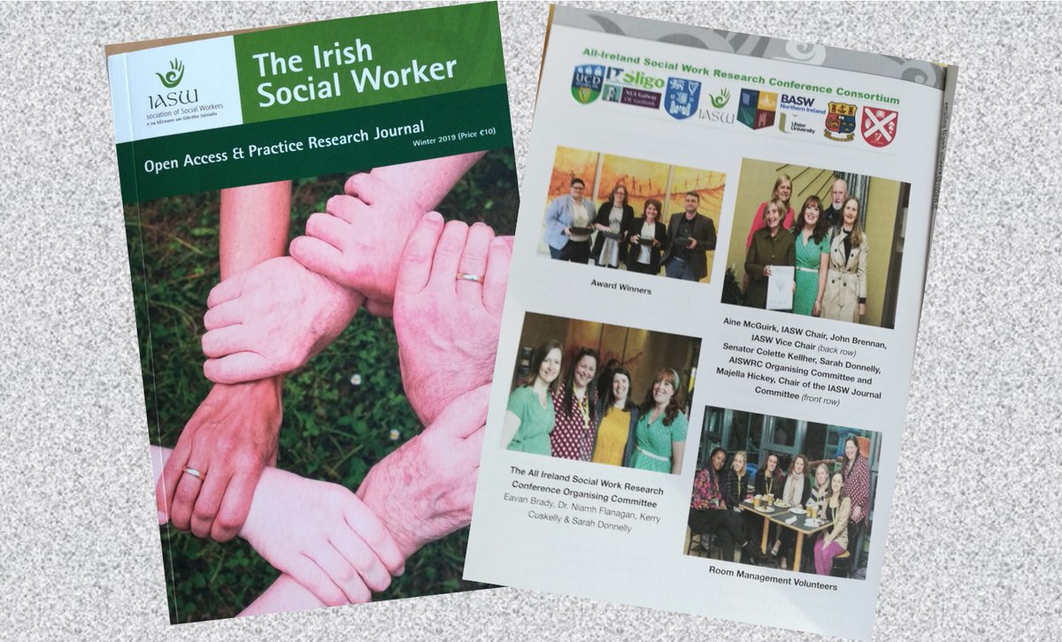 NiamhatMU's tweet photo. Loving @IASW_IRL Journal coverage of #AISWR'19 #FullColour feat. #Awardwinners; #RoomManagers frm @MUAppSocSc & @SWSP_TCD; @BASW_NI & Consortium partners; Keynote @ColetteKelleher; @sarahmdonnelly1 @eavanrb @cuskellk. Even snapped photographer @jpbrennan1_ & editor @MajellaHickey https://t.co/1RiPnT08Ce