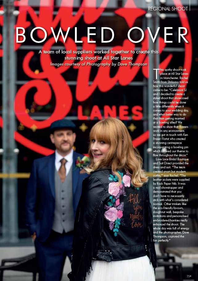 CWM_YNWW's tweet photo. A team of local suppliers worked together to create this stunning shoot at @allstarlanes . Head to page 75 of issue 60 - https://t.co/d1YJMemYwV
📷@picdavethompson 
@CelebrantSJ @LoveLaceBB @suitdirect @shikamofficial @SmoochWedrings @wildfavours @kenfrasersale @kerricakes https://t.co/51vFukj3G8
