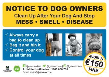 GreenerClare's tweet photo. Our @ClareCoCo enforcement team are out and about today across the county encouraging good dog owner responsibility
#BagIt #BinIt
#AnyBag #AnyBin https://t.co/VrrwTO3GCj