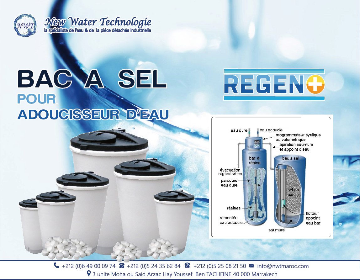 HWGmaroc's tweet photo. New Water-Technologie vous présente
#Les_bacs_a_sel_REGEN+
#Domestiques_et_Industriels.
#100L #150L #200L #350L #500L #750L #1000L #1500L
#REGEN+#Atlasfiltri #Filmtec #Fleck #Bluelagoon #Eurotech #Canature #Seko #Idrosal #Aukmuller #Puricom #Dow #Veolia #HMdigital https://t.co/jvhNmPB3Y4