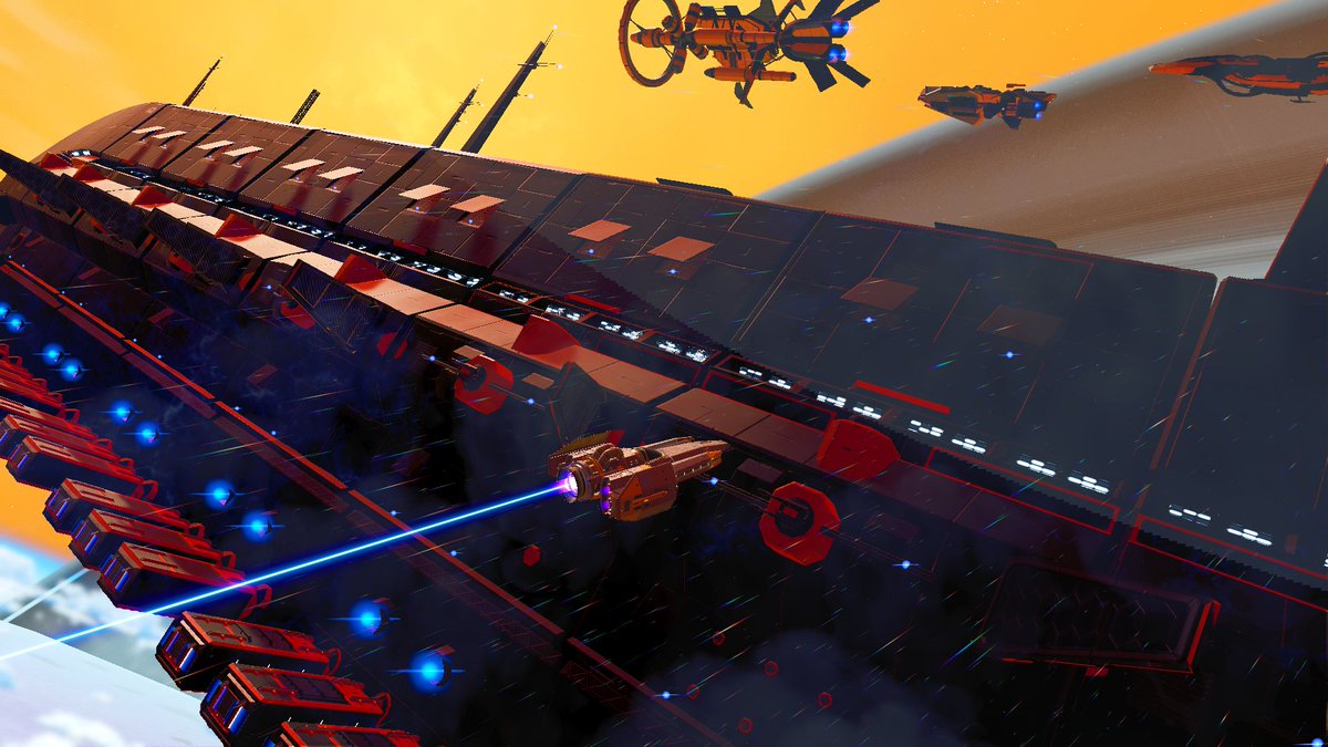 Fighting13th's tweet photo. Thursday morning ๐ช
Played a little No Mans Sky after the update yesterday, plays well. Good to see my fleet is still going well
^TP
#fighting13th
#NoMansSky https://t.co/9kT2AcIafr