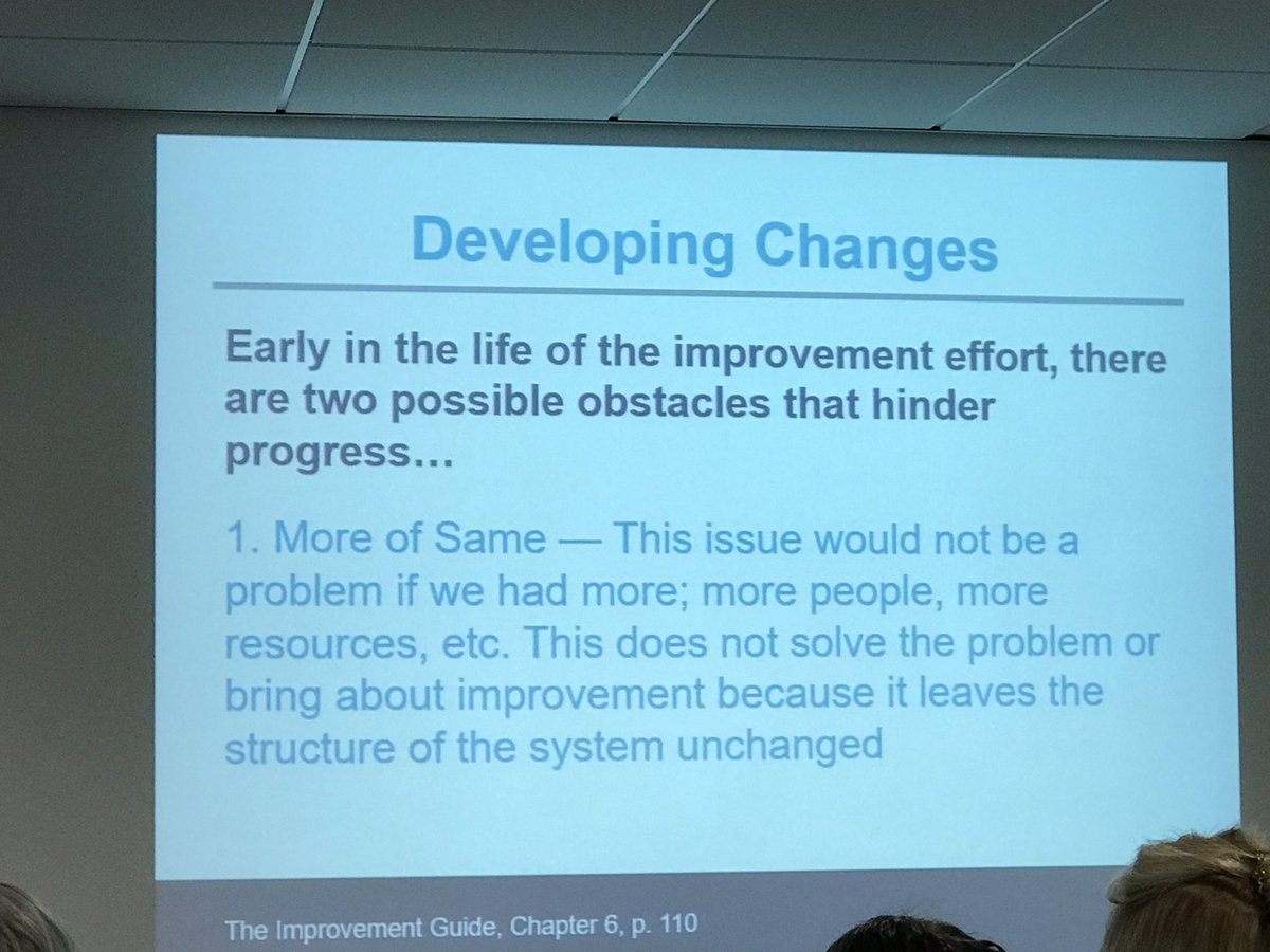 debmorgan71's tweet photo. There are two possible obstacles that hinder improvement progress......more of the same and utopia syndrome. Sound familiar?! Small scale tests are crucial to move forward. @DrAmarShah @TheIHI #IAWave63 https://t.co/DcvCpYqIVS