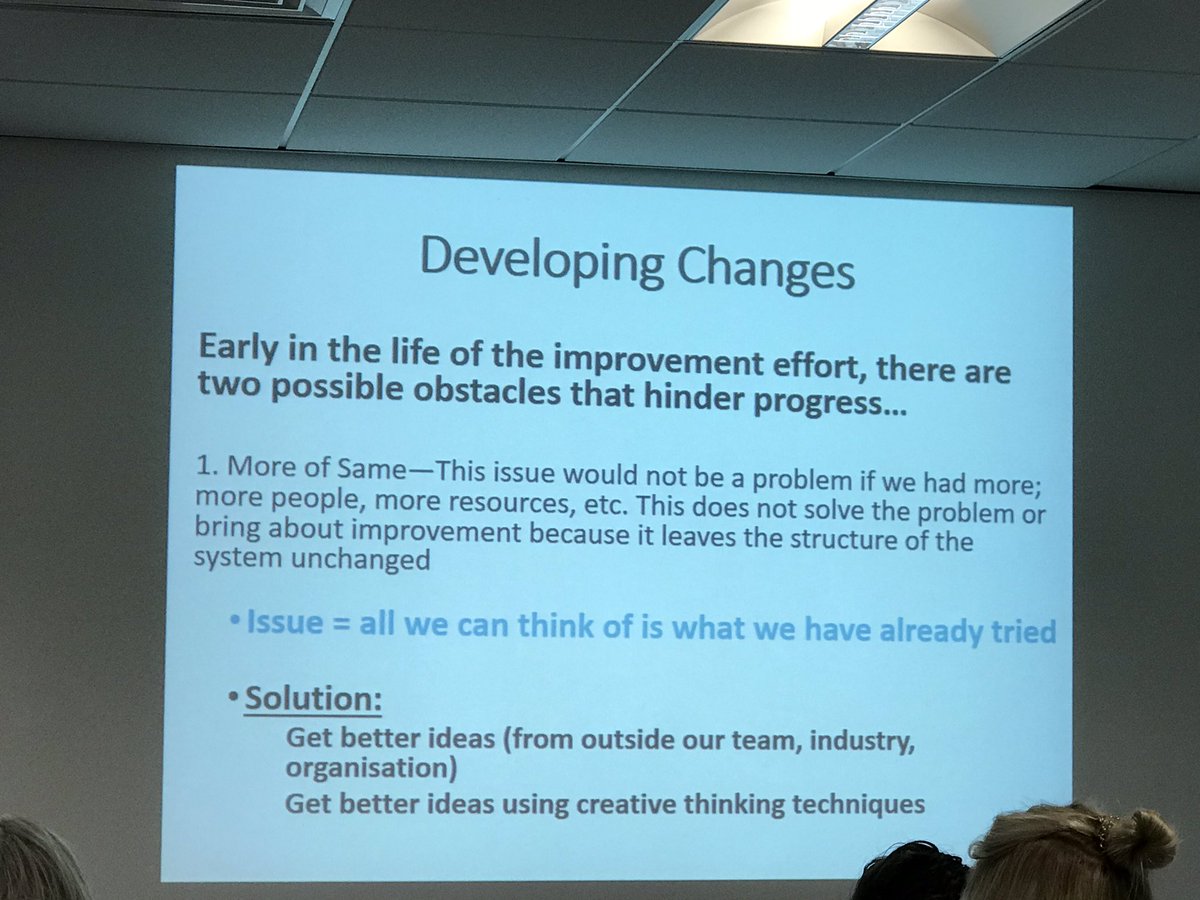 debmorgan71's tweet photo. There are two possible obstacles that hinder improvement progress......more of the same and utopia syndrome. Sound familiar?! Small scale tests are crucial to move forward. @DrAmarShah @TheIHI #IAWave63 https://t.co/DcvCpYqIVS
