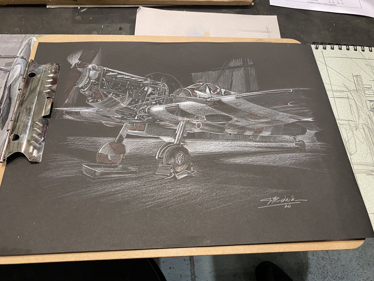 razorraza's tweet photo. Had the Guild of Aviation Artists in the hangar this week. Incredible to see what they produced in such a short space of a time #bbmf https://t.co/4zSCH4gS70
