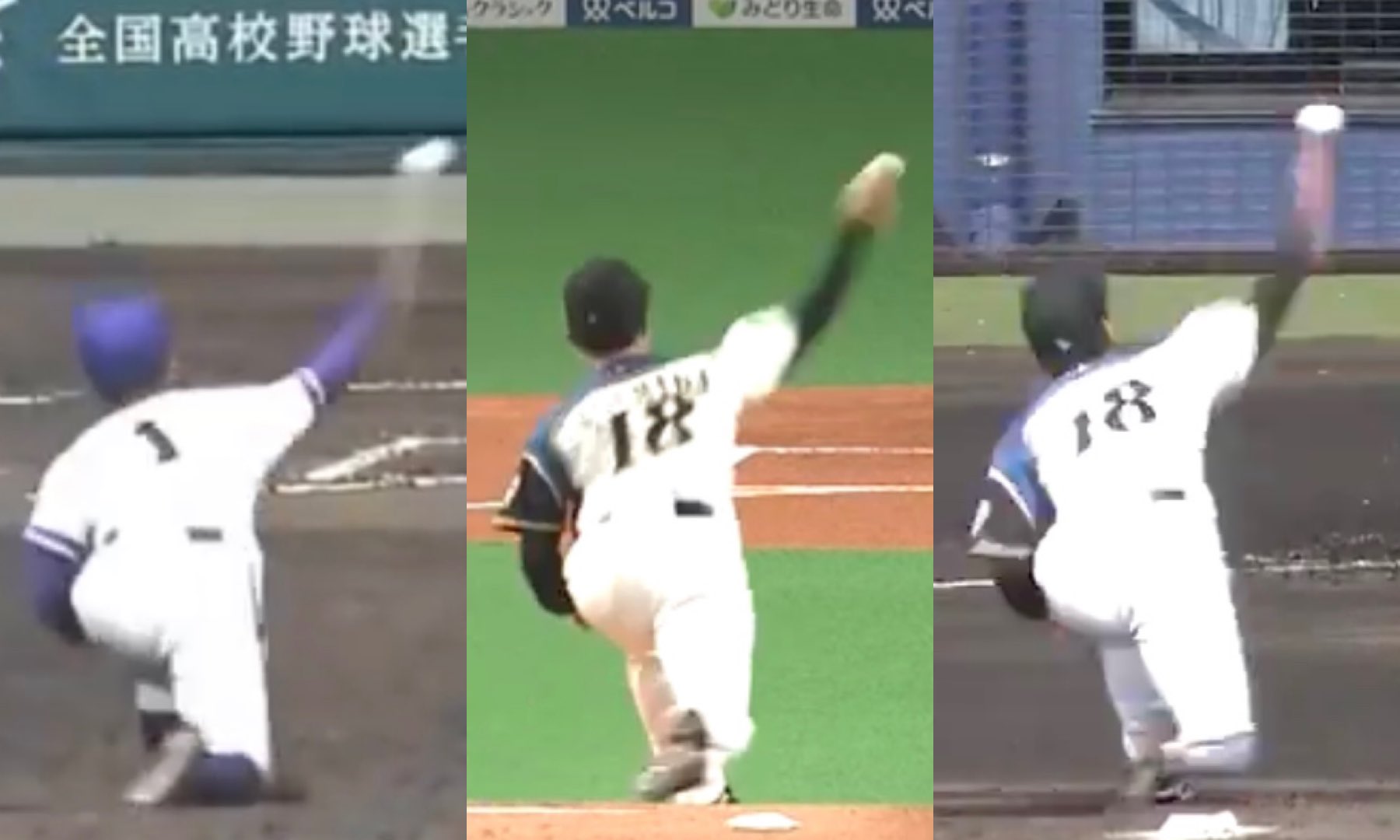 マーカス 鷺ヌーマン 吉田輝星の投球フォーム変遷 3年夏甲子園から1年目 2年目春季キャンプまでのフォーム を並べてみました 少しずつではありますがアームアングルが上がり 現在は純粋なオーバースローと言えるような角度からボールをリリースしている