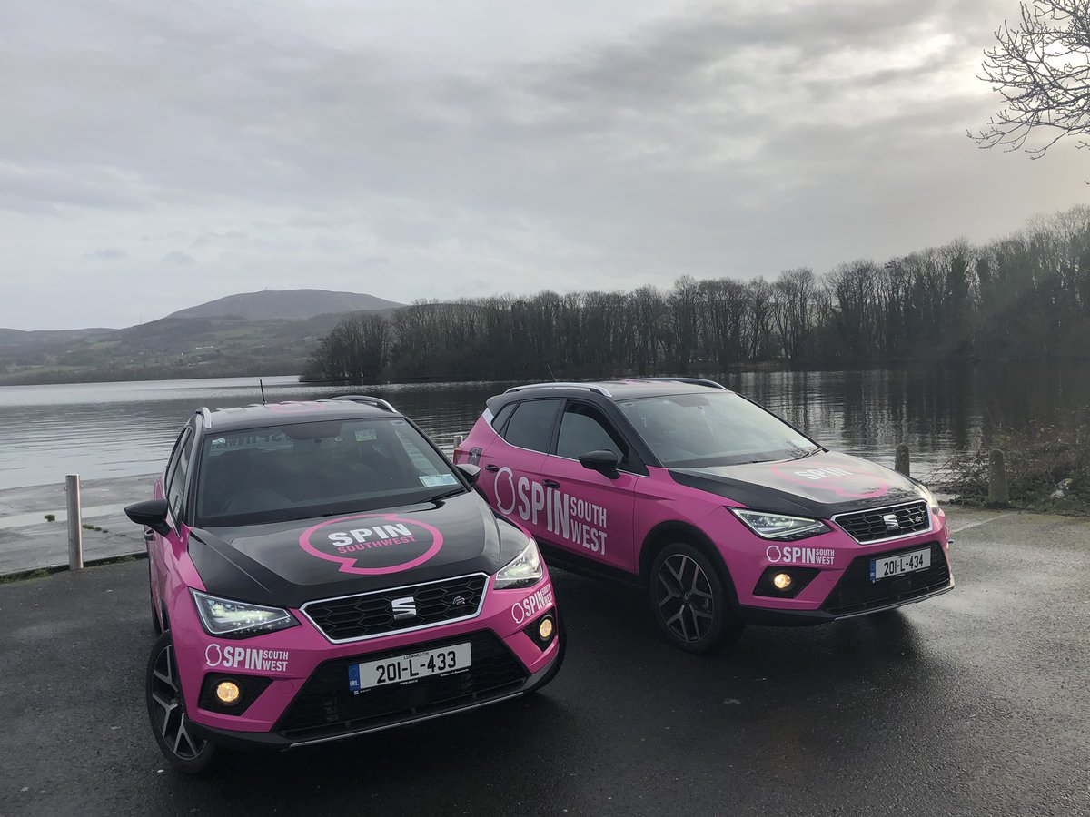 SPINSouthWest's tweet photo. It’s a brolly day☂️. Catch the #SPINIs out in Killaloe with the cars packed full of spin goodies. There is only two more days to the weekend so pop over to them and let’s them know what your plans are. https://t.co/RaSEMZuq2L