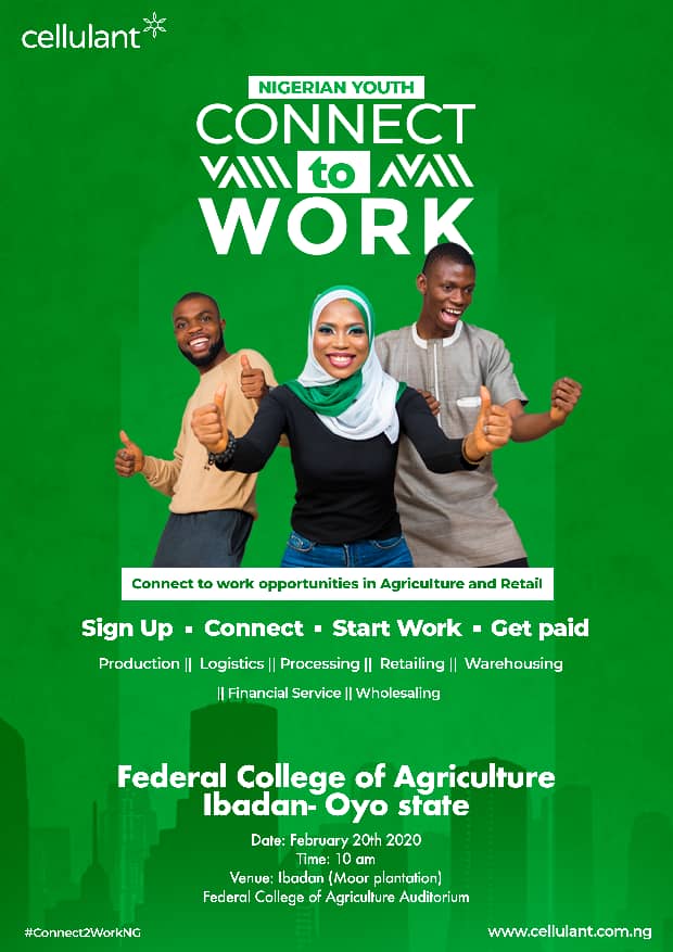 AdejumoJohn12's tweet photo. You don't have to wait till you have millions before you can invest in Agriculture. @CellulantNG is giving students the opportunity to become Agroprenuers via their #Connect2WorkNG initiative. #ConnectToWorkFedAgricIB https://t.co/10TtsgMy1Y