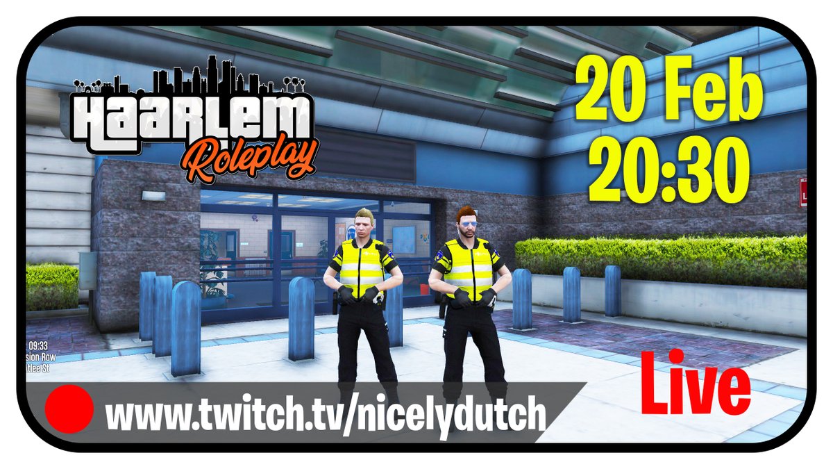 Yes! Vanavond 20 Feb om 20:30uur Live HaarlemRP! Agent Jantje draait weer een dienst in Haarlem. En we hebben een tablet voor het MEOS systeem! Kijk jij ook gezellig mee op: twitch.tv/nicelydutch Dat wordt weer lachen. Ik hoop je vanavond te zien in de chat. Tot dan.