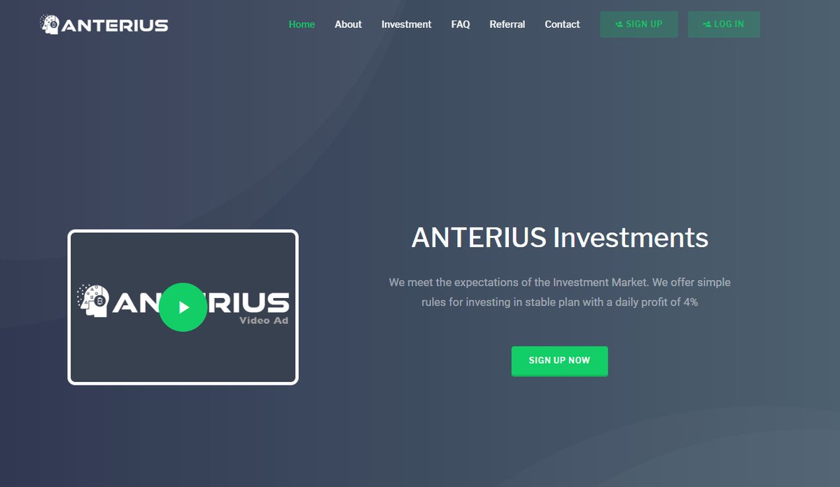 mrhip_9999's tweet photo. 🔥 Anterius

– Started: February 02, 2020.
– Profit 4% every day in 50 days
– Min deposit 10 USD.
– Early principal return: -10% fee.

=> Register account: https://t.co/GTFIPBcLDJ

=> Learn more: https://t.co/v6ggPOcQQi
#Anterius https://t.co/nD1rjnG1H6