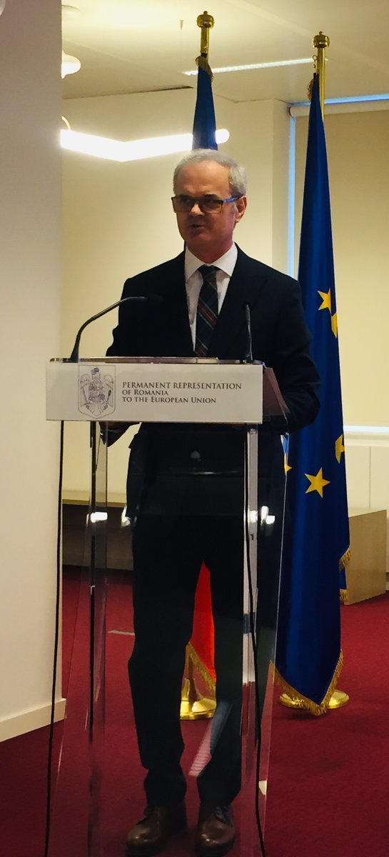 VictimSupportEU's tweet photo. Welcome note: H.E. Mr. Călin Stoica, Ambassador, Permanent Representative of Romania to the Political and Security Committee of the European Union.
#VICToRIIAProject
#VictimSupportEurope https://t.co/iTAoe0k5F1