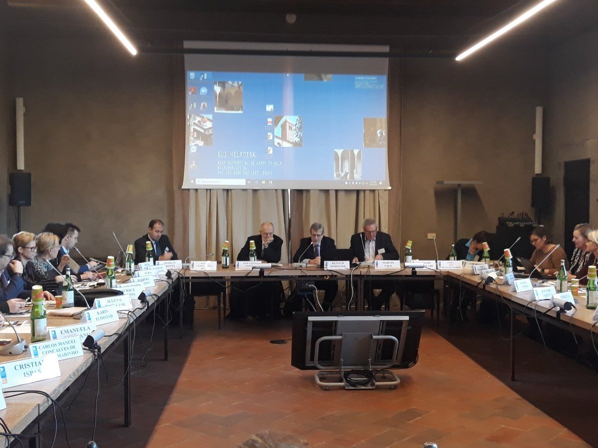 The 10th edition of ENTraNCE of our training programme for EU Member States' national judges dealing with competition law cases just kicked off! EUI's President, Prof. Renaud Dehousse, delivered the welcome speech 
<a href="/PLParcu/">Pier Luigi Parcu</a> <a href="/myfirstSN/">chiara carrozza</a> <a href="/MBotta81/">Marco Botta</a> <a href="/PisarkiewiczAnn/">Anna R. Pisarkiewicz</a> @RobSchuCentre