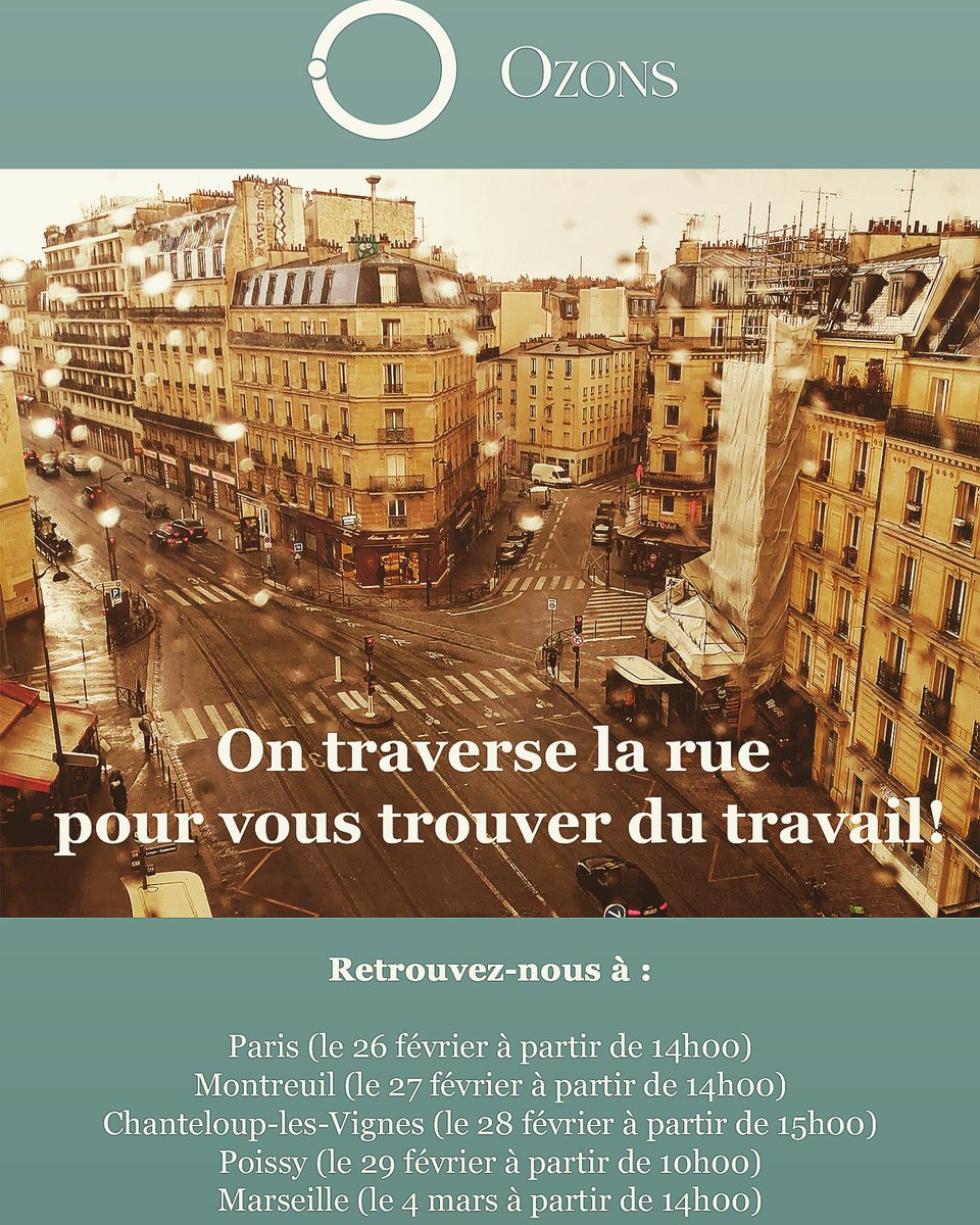 Ozonsofficiel's tweet photo. La rentrée approche et nous avons hâte de traverser de nouveau la #rue pour vous trouver du #travail. Quel #job vous fait rêver ? Venez nous en parler. Pas de CV et de LM. Juste vous, votre savoir-être, savoir-faire et votre motivation.  #nouveaumodederecrutement #TZCLD https://t.co/PiSbtjiRZZ