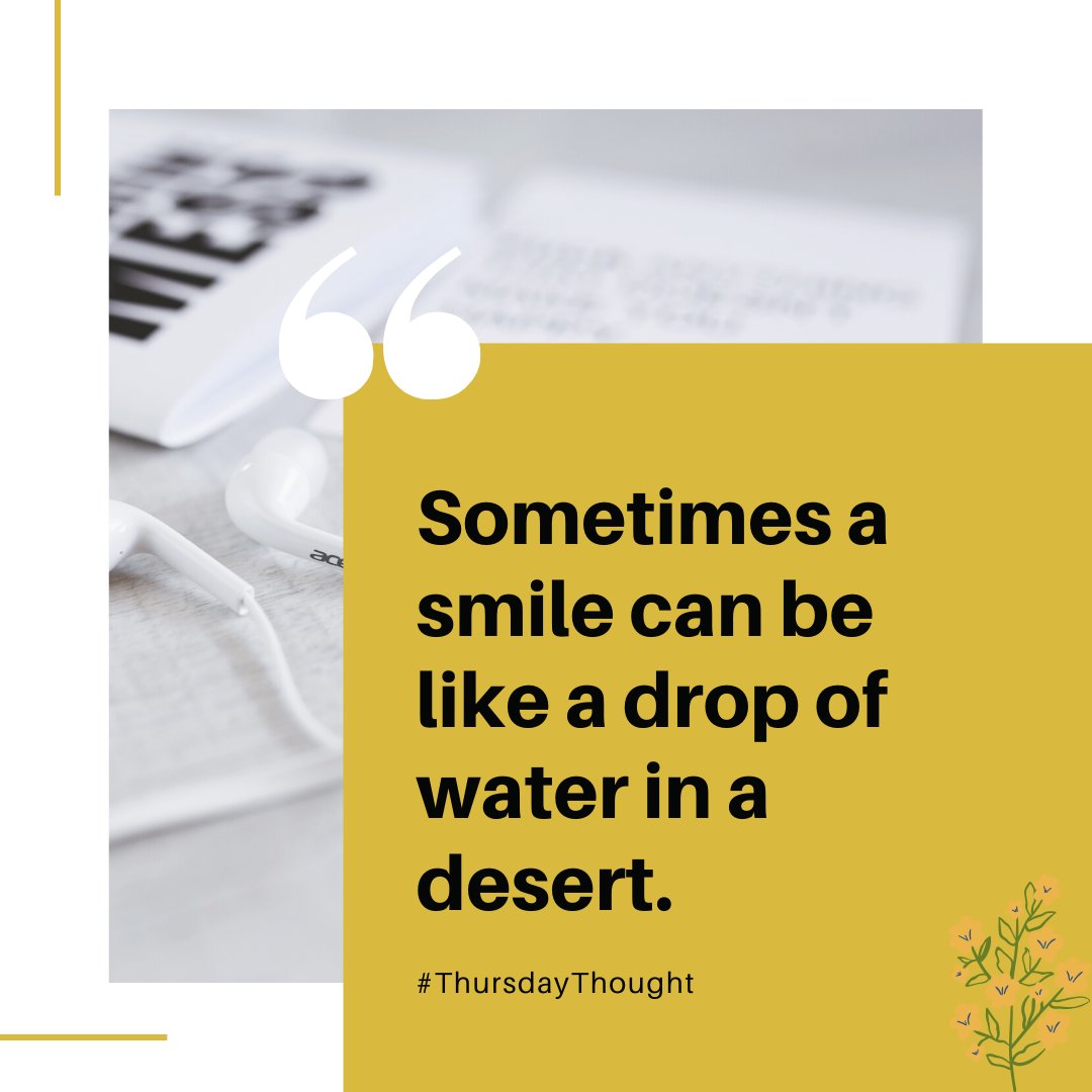 ChandraBazaar's tweet photo. Sometimes a #Smile can be like a drop of #water in a desert.
#chandrabazaar #ThursdayThoughts #InspirationalQuotes https://t.co/UfZrVpMFK3