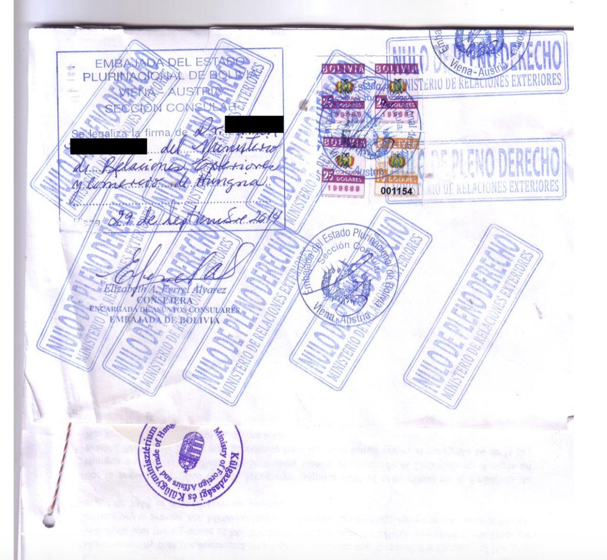 toasoelod's tweet photo. El encubridor principal David Choquehuanca y su complices (Dr. Cezar A. Siles y Leonor Arauco) han anulado un importante documento legalizado debidamente que demuestra que hubo ejecución extrajudicial y tortura en #HotelLasAmericas 
@JeanineAnez @carlosdmesag @LuisFerCamachoV https://t.co/oTrImc54rV