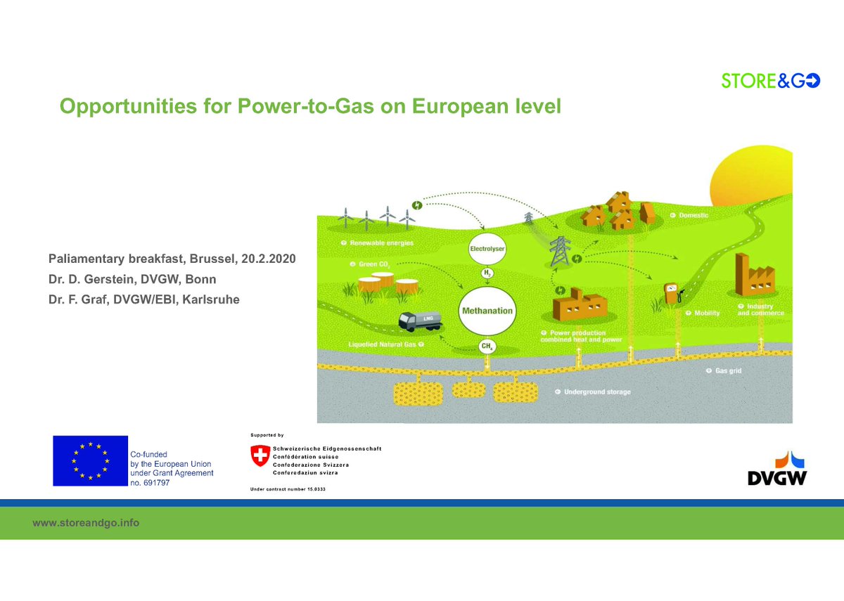 ... and Dietrich Gerstein from <a href="/DVGW/">DVGW Deutscher Verein des Gas- und Wasserfaches</a> displayed the opportunities of  #powertogas for #energy #storage storage on an European level