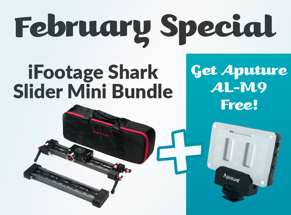 buySlider's tweet photo. 🎥Want a free 💡fill light?💡 Buy super portable iFootage Shark Slider Mini Bundle and get Aputure AL-M9 for free! Check more free gifts at ➡️ https://t.co/mUeuPvzM90 ⬅️ #buySlider #filmmaking #cameragear #Aputure #iFootage https://t.co/TqL0mC6QRx