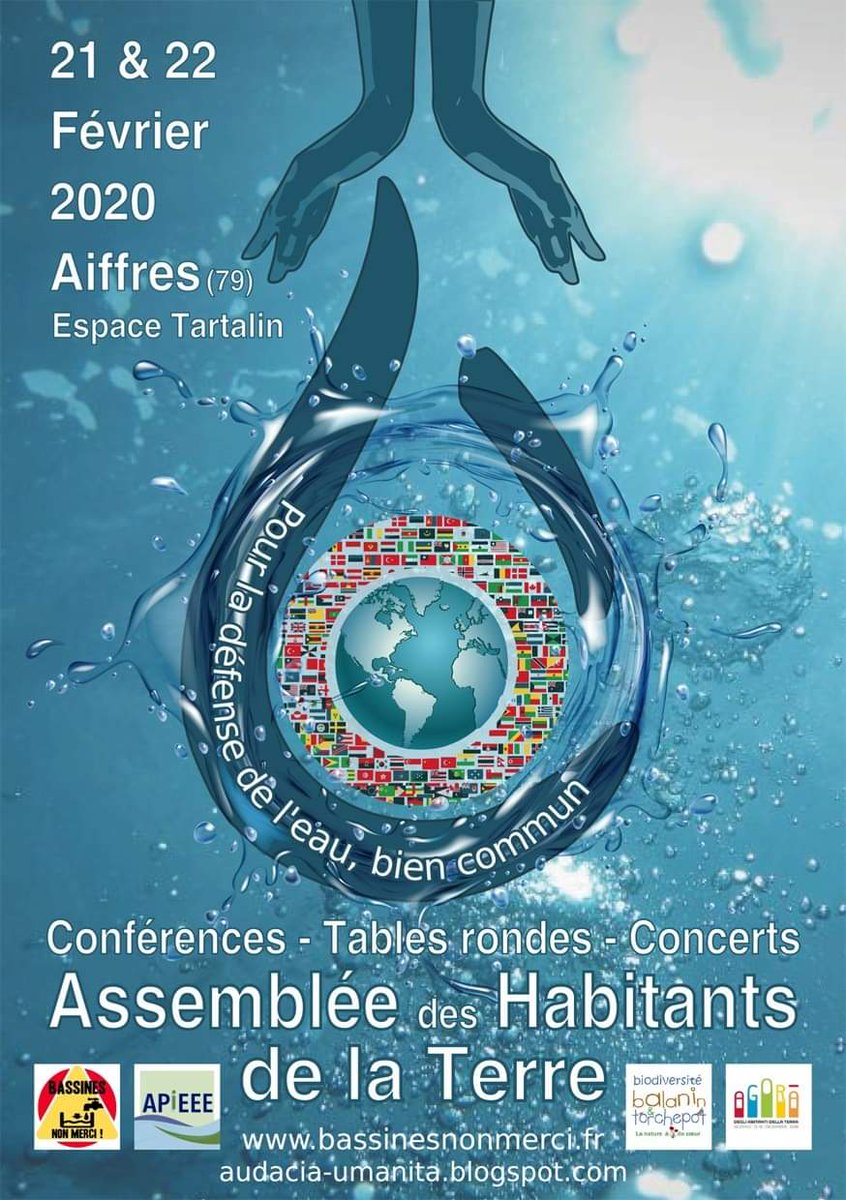 PatVeniel's tweet photo. Partageons ... 
car derrière la construction de ces méga-cratères de bâche plastique (anti #ecologique ...) sans oublier le gaspillage de millions d'euros, se pose la question de L'ACCAPAREMENT de l'eau. 

Les 21 &amp; 22 février à #Aiffres #DeuxSèvres
#BassinesNonmerci https://t.co/xFZPcOG18p