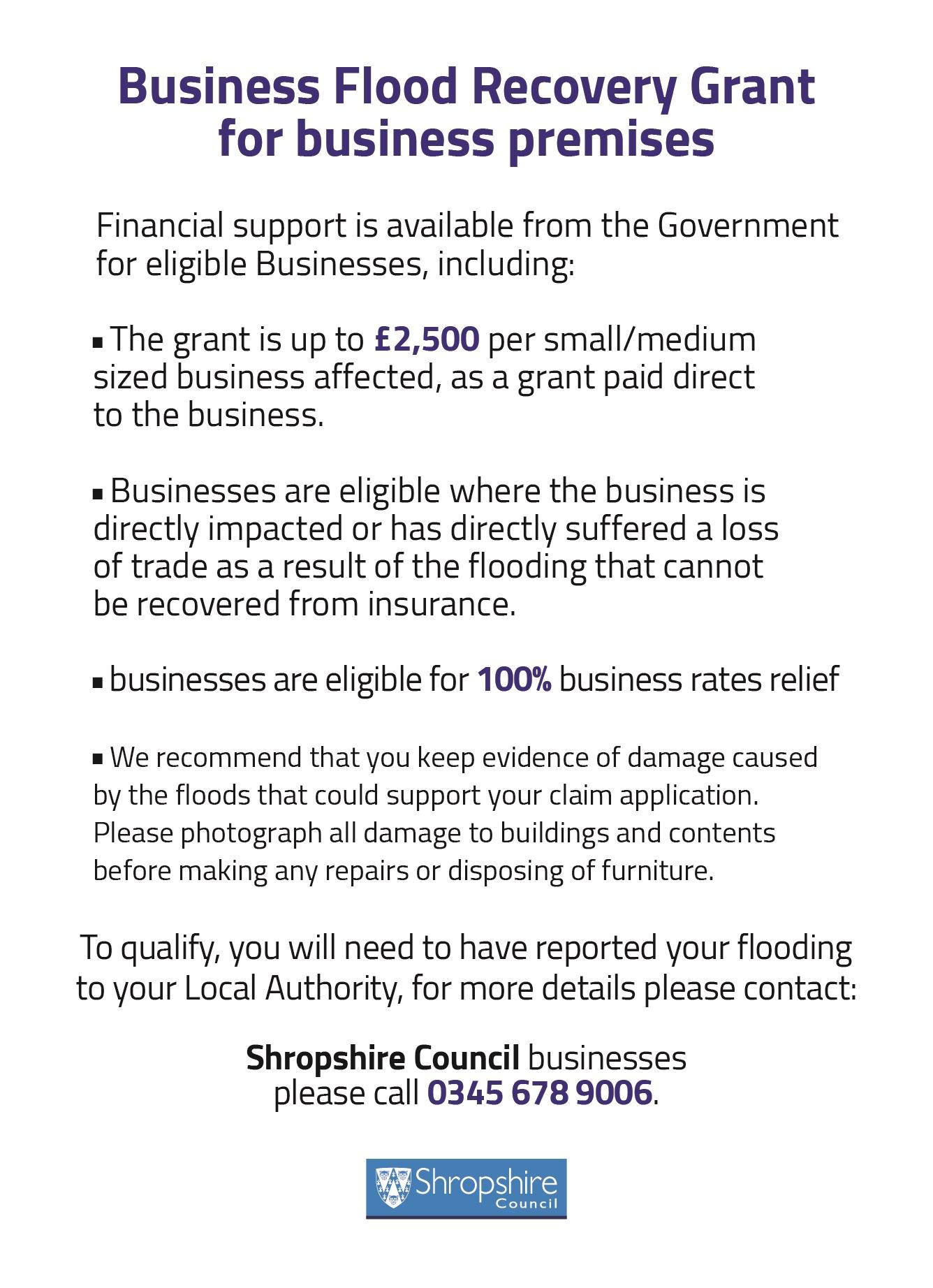 Shropshire Council on X: &ldquo;Has you business been affected by 