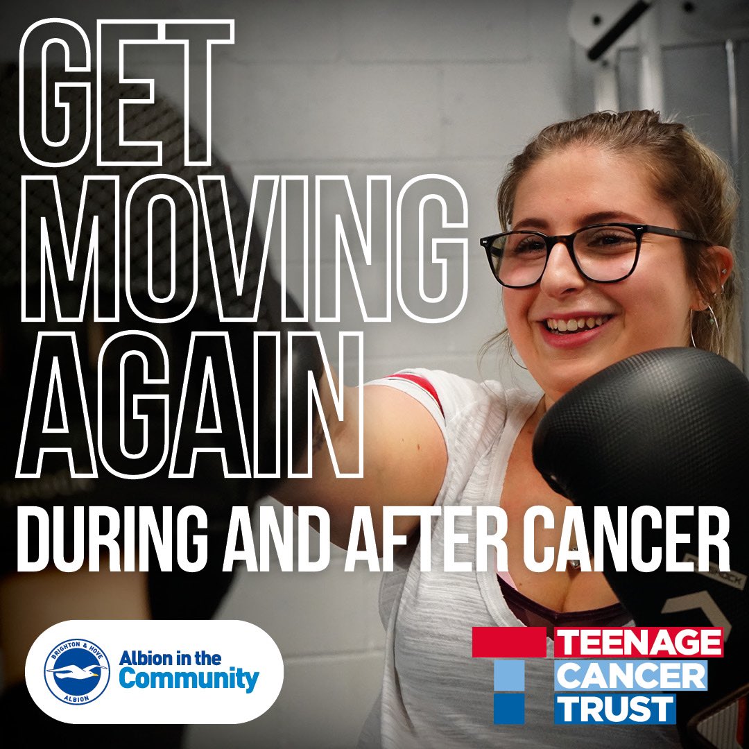 Albion in the Community has teamed up with Teenage Cancer Trust to launch a new  fitness group for young adults who have, or have had, cancer. 📍Yellowave on Brighton seafront - Monday’s at 7.30pm 👋 <a href="/albioninthecomm/">AITC</a> <a href="/TeenageCancer/">Teenage Cancer Trust</a>