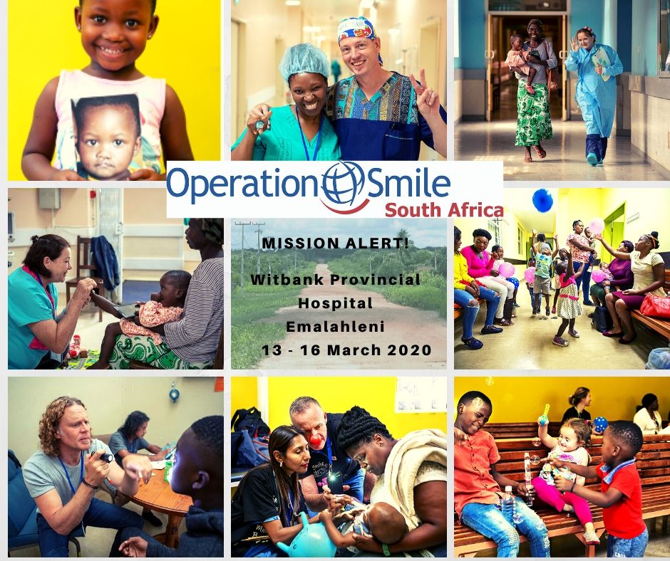 OpSmileSA's tweet photo. Our next surgical mission takes place at Witbank Provincial Hospital. PLEASE do not hesitate to get in touch with us should you know of someone with a cleft lip/palate. Patient hotline number: 060 855 7971 | Web: https://t.co/g9cs9EV37a
#UntilWeHeal #OperationSmile #MissionAlert https://t.co/tWO1hVbaG0