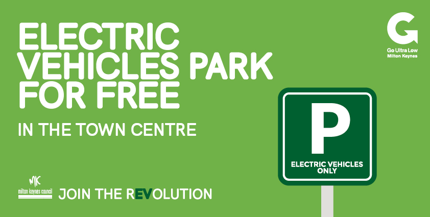 Imagine never having to pay to park again. Electric vehicle drivers can park for free at one of 1,500 parking spots in the centre of Milton Keynes.