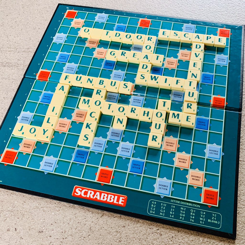 chris76brock's tweet photo. Itβs a βοΈ start to the day so why not have a family game of #scrabble π. There appears to be a theme π #brocksontour #makingmemories #swiftescape https://t.co/K4FgTwy3sl