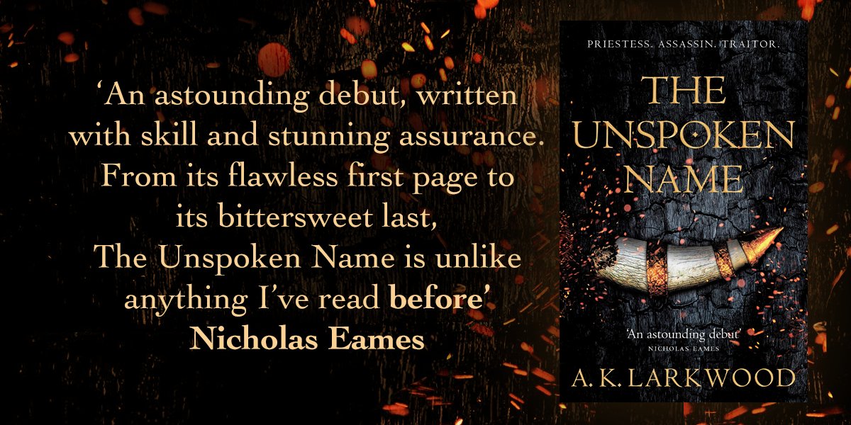 BellaPagan's tweet photo. HUGE publication day congratulations to @AKLarkwood as THE UNSPOKEN NAME is published today in the UK. It's a mindblowing fantasy scoring high in adventure, escapism and incredibly good quips! #sorcerers #swordwoman #giantsnakes #darktemples #magic @UKTor https://t.co/78lszDjf8u