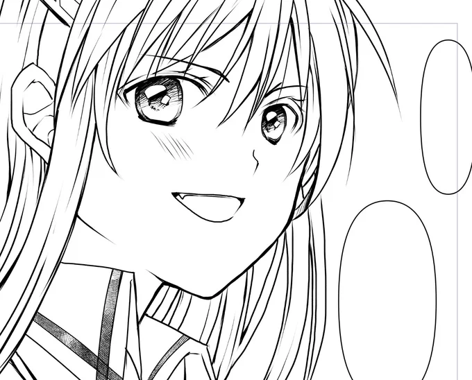 かっこいい足柄さんにペン入れ出来た☺️ 