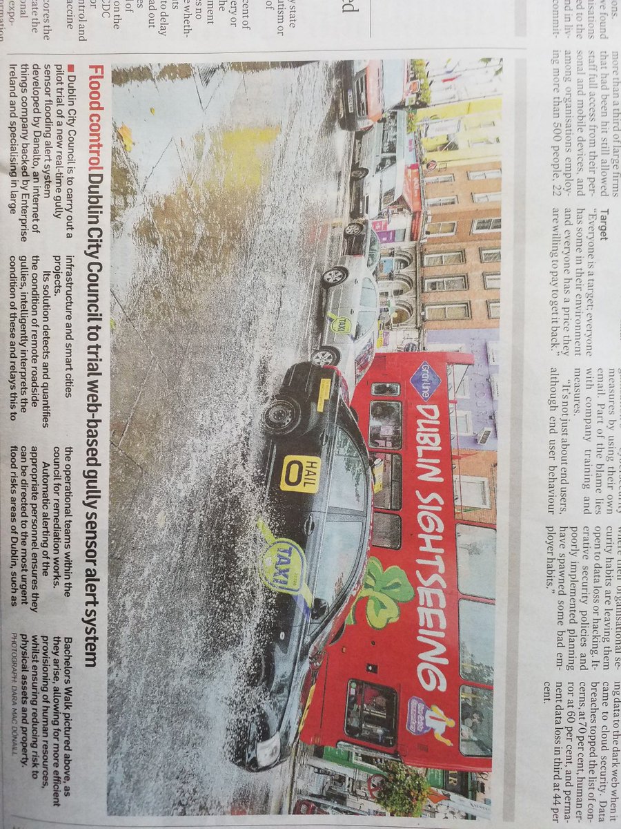 mediamentorpr's tweet photo. Good to read in @IrishTimesBiz that @DubCityCouncil are working with @EI_HPSU @DanaltoTech on a sensor alert system to solve Flooding problems
 @ChasTaylor @SmartDocklands @ei_mbourke @SmartDocklands @jcudden @TrinityResearch @jesskellynt https://t.co/x6ccf2NBsk