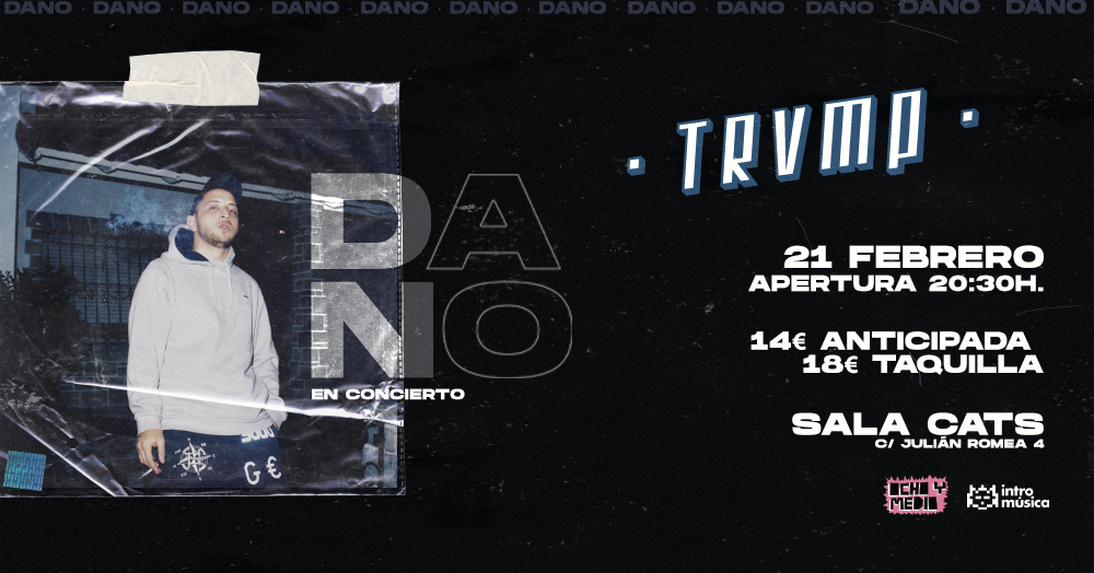 intromusica_pro's tweet photo. Mañana ISTMO TOUR FINALE de @DanoZiontifik en la sala Cats de #Madrid dentro de nuestro ciclo #TRVMP 🔥🔥🔥
🎫: https://t.co/YvdgEa8iws https://t.co/YPcLc5hiha