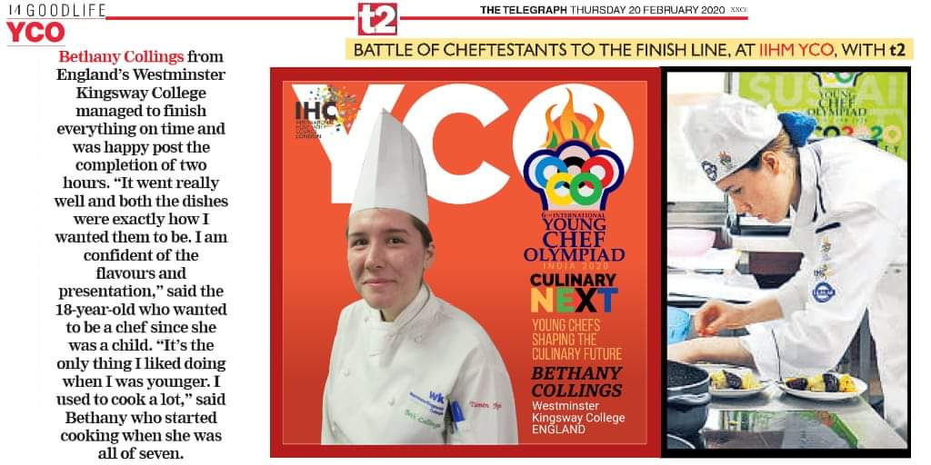 Varuni04's tweet photo. The Telegraph-t2 brings back snapshots of team #england who made it to the top 10 finalists at the International Young Chefs Olympiad.

Westminster Kingsway College
#sustainability #culinarycompetition AM
#YCO2020 #t2coversYCO https://t.co/sTOrB5wj6L
