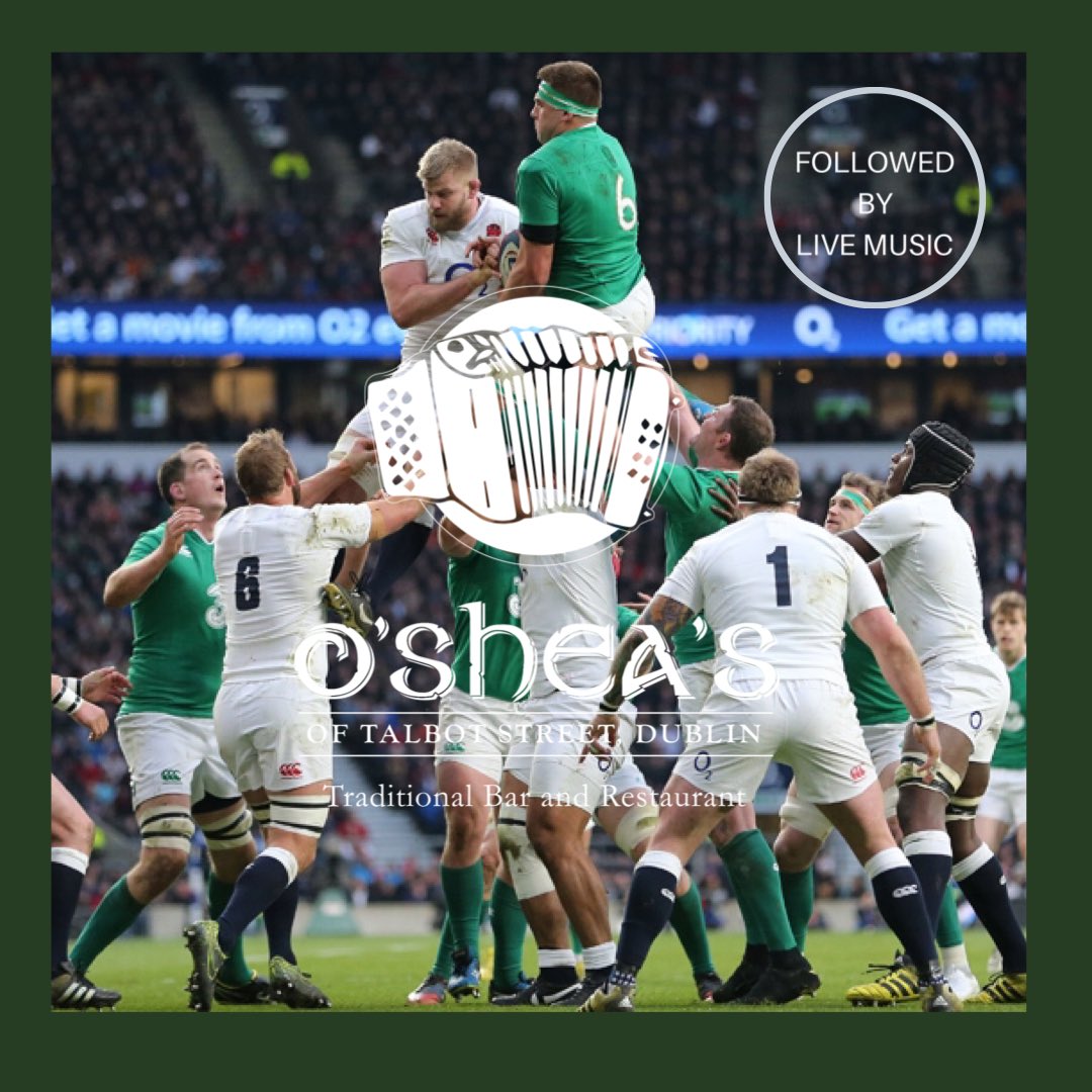 HotelOSheas's tweet photo. Can #Ireland become Triple Crown winners and keep their Grand Slam hopes alive? 
Find out this Sunday at 3pm #COYBIG #TEAMOFUS #GUINNESSSIXNATIONS  #ENGVIRE https://t.co/DHrjQuS8kG