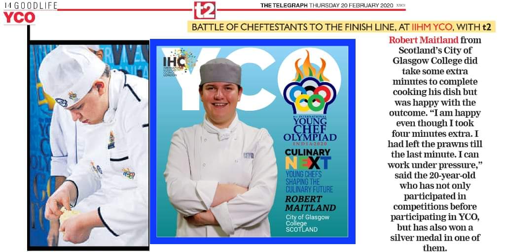 Varuni04's tweet photo. #YCO2020 #t2coversYCO

The Telegraph-t2 brings back snapshots of team #scotland who made it to the top 10 finalists at the International Young Chefs Olympiad.

City of Glasgow College #TeamCity

#sustainability #culinarycompetition AM https://t.co/bwrL5cYEBa