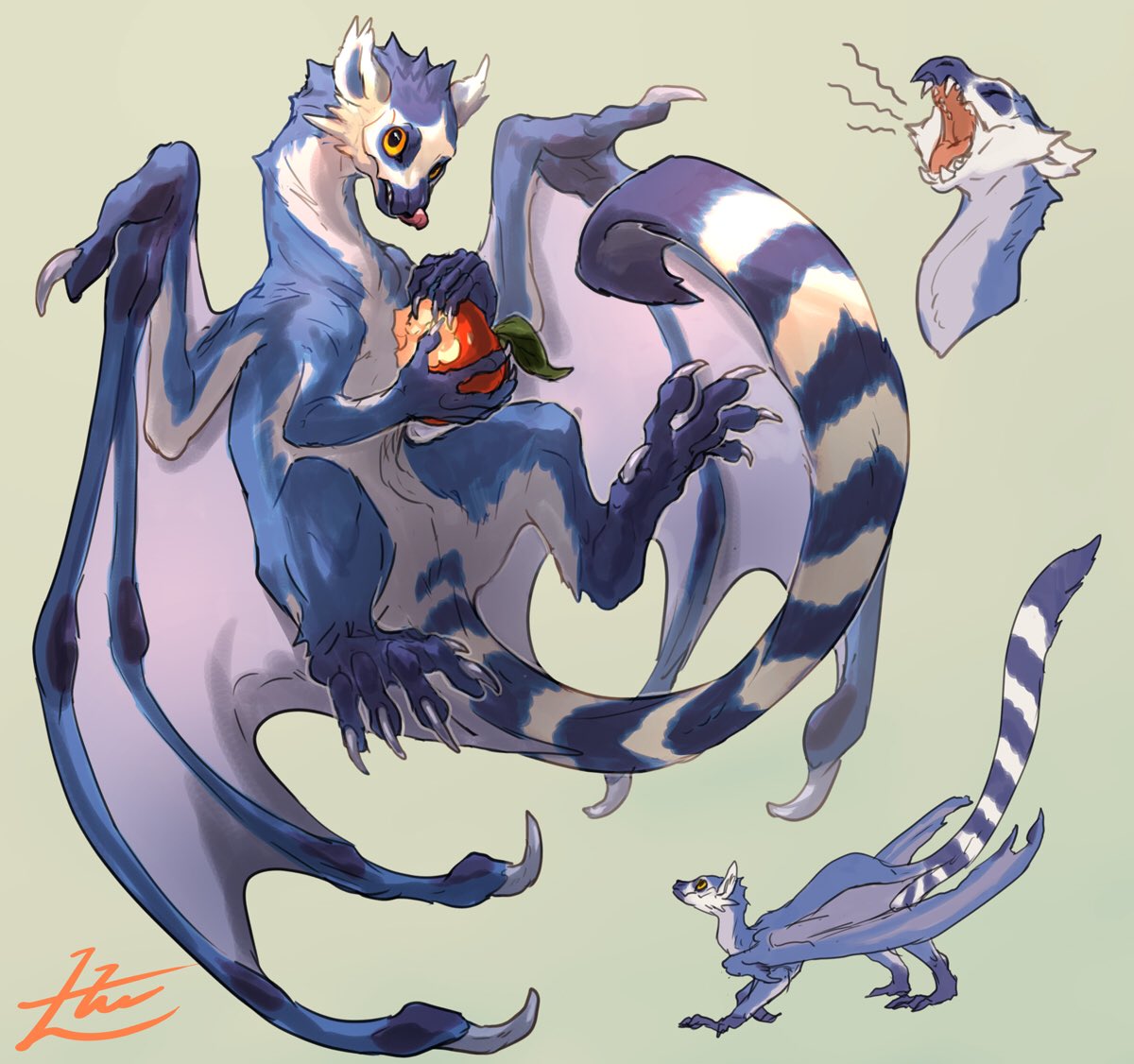 「Lemur Dragon? 」|山村れぇ/Lē Yamamuraのイラスト