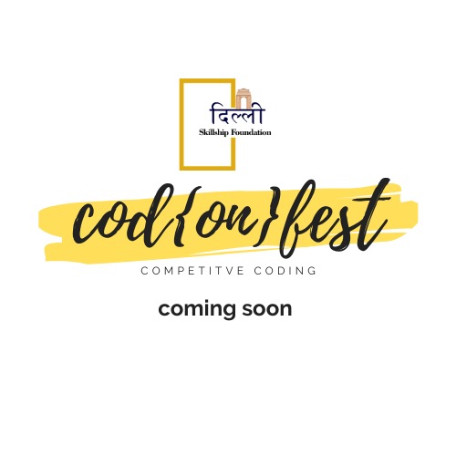 SkillshipF's tweet image. Be ready for this summer 
Cod{on}fest is coming soon 
#competitivecoding #coding #developers