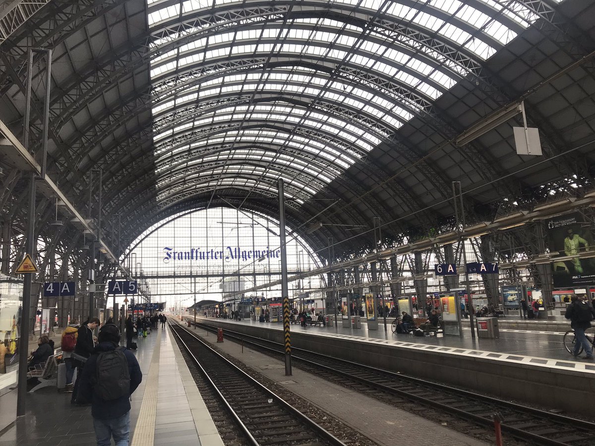 Changing trains at Frankfurt hbf, have 23 minutes, all running to time (which isn’t always the case, hope it continues) so very easy! Could have also changed at Frankfurt airport which the train stops at – bei  Frankfurt (Main) Hauptbahnhof