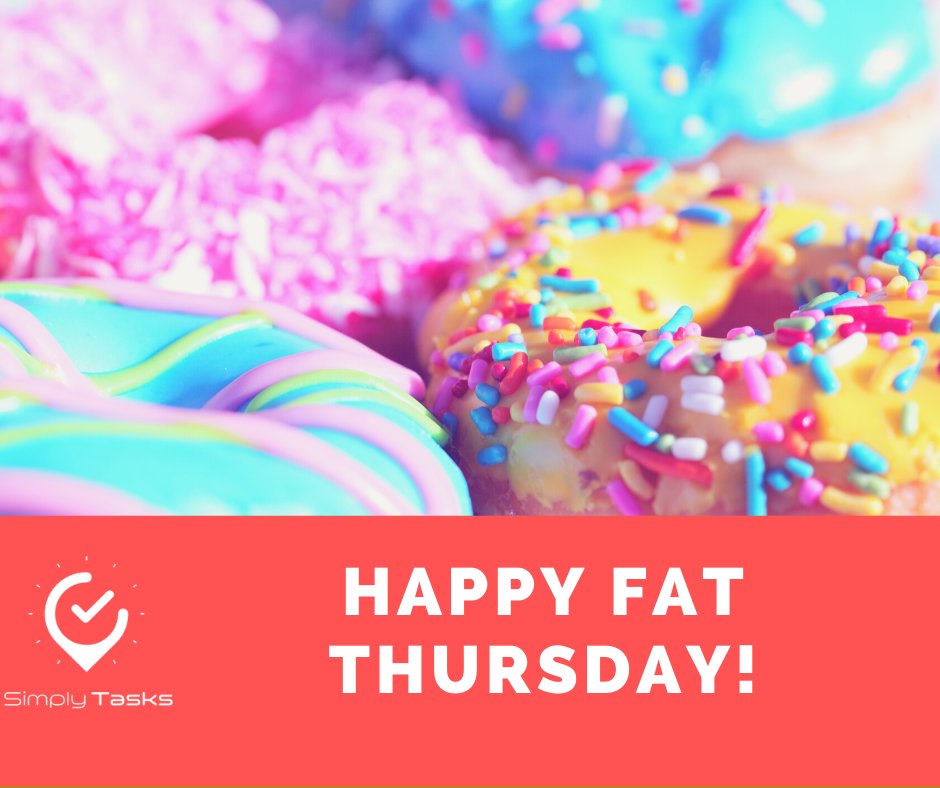 SimplyTasks's tweet photo. Curiosities about Fat Thursday:

You can eat as many doughnuts 🍩 as you like prior to the Lent abstinence. 

It is celebrated in countries such as Spain 🇪🇸, Italy 🇮🇹, Germany 🇩🇪, Greece 🇬🇷 and Poland 🇵🇱. 

Eating doughnuts is also believed to bring good luck in Poland! https://t.co/gBCJkAQO14