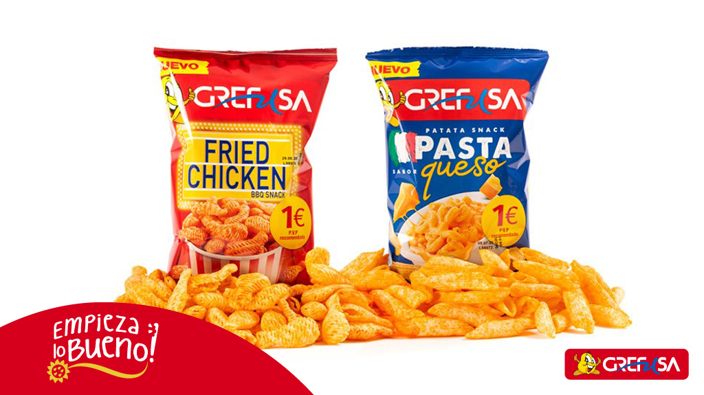 grefusa's tweet photo. Ya están aquí! 😍Nuestros snacks más internacionales! Los NUEVOS Fried Chicken y Pasta&amp;Queso👉 
SORTEAMOS 5 lotazos: 
👉Haz RT
👉Menciona a tus amigxs
#ConGrefusaEmpiezaLoBueno #EstoEsLoBueno
Envíos solo en España. 
Participa también en IG y Fb!
#ConGrefusaEmpiezaLoBueno https://t.co/HNIBiUstnz