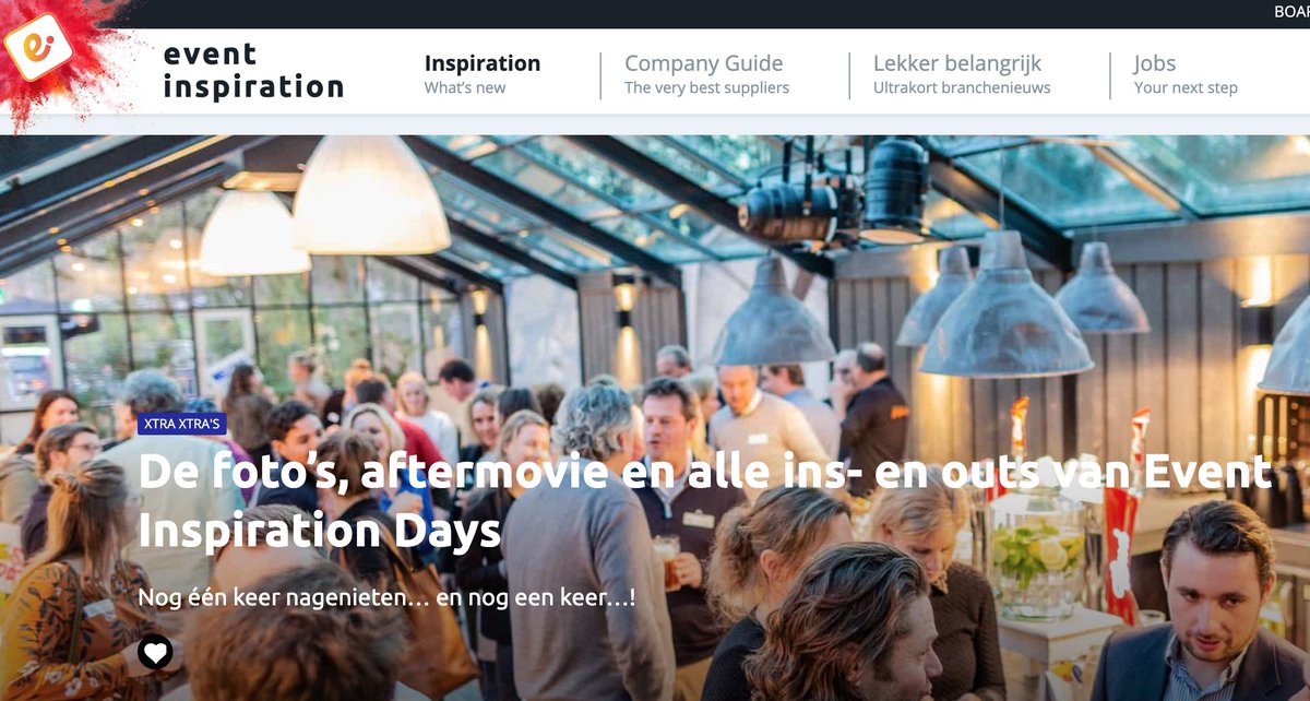 Wist je dat zelfs de muziek van deze aftermovie speciaal voor #EventInspirationDays is gemaakt door Modern Day Composers &amp; <a href="/MeesterMoeilijk/">Meester Moeilijk</a>? Wij zijn alweer gestart met de productie van #EIDays numero 2! 🔥Don't miss it... bit.ly/38JSFNh
