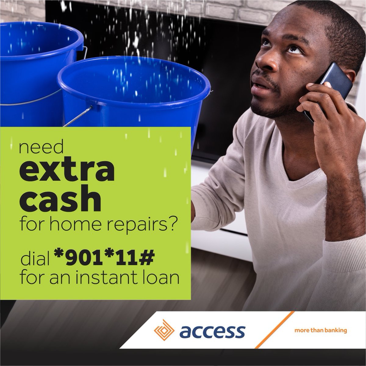 access_more's tweet photo. Now you can attend to urgent fixes at home and stop blaming your landlord.
Just dial *901*11# to get 50k sharp sharp! #accessinstantloans #sharpsharploans https://t.co/PzIUlZC0kn