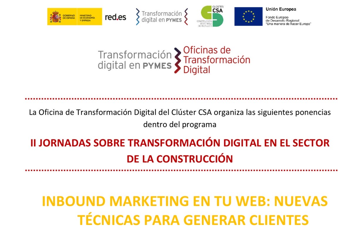 DirectorioFaec's tweet photo. Recuerda, mañana viernes tenemos una cita con @OTDclusterCSA en @faeccadiz “Inboud Marketing” #Construcción #encuentrosFaec https://t.co/yWi6j1UytO https://t.co/x6RzXKQE8p