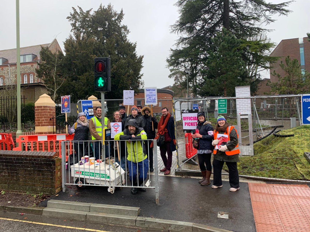 We're picketing across the university, come say hi!
