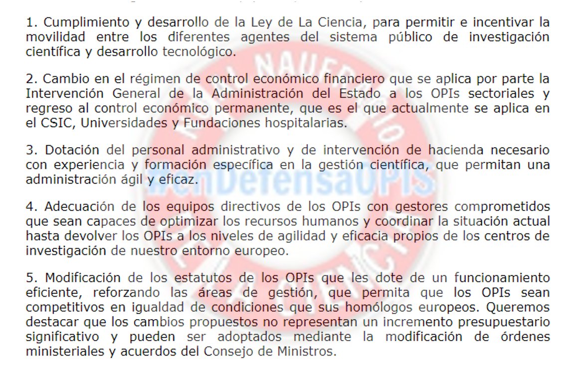 enDefensaINIA's tweet photo. @AngelesHerasC @MaraCaedo1 @CienciaGob @EstherEstebanRo @CienciaConFutur @Virusemergentes @aeac_science Al menos uno de los puntos se ha cumplido. Una vez desaparecida la Intervención Previa se desvelan los GRAVES PROBLEMAS de gestión en los OPIs ¿¿Cuándo se cumplirán el resto de demandas?? @astro_duque @PabloMartn73 #enDefensaOPIs @enDefensaIEO #SalvemoslaCiencia #InvestOPI https://t.co/S4WKu4g3WC