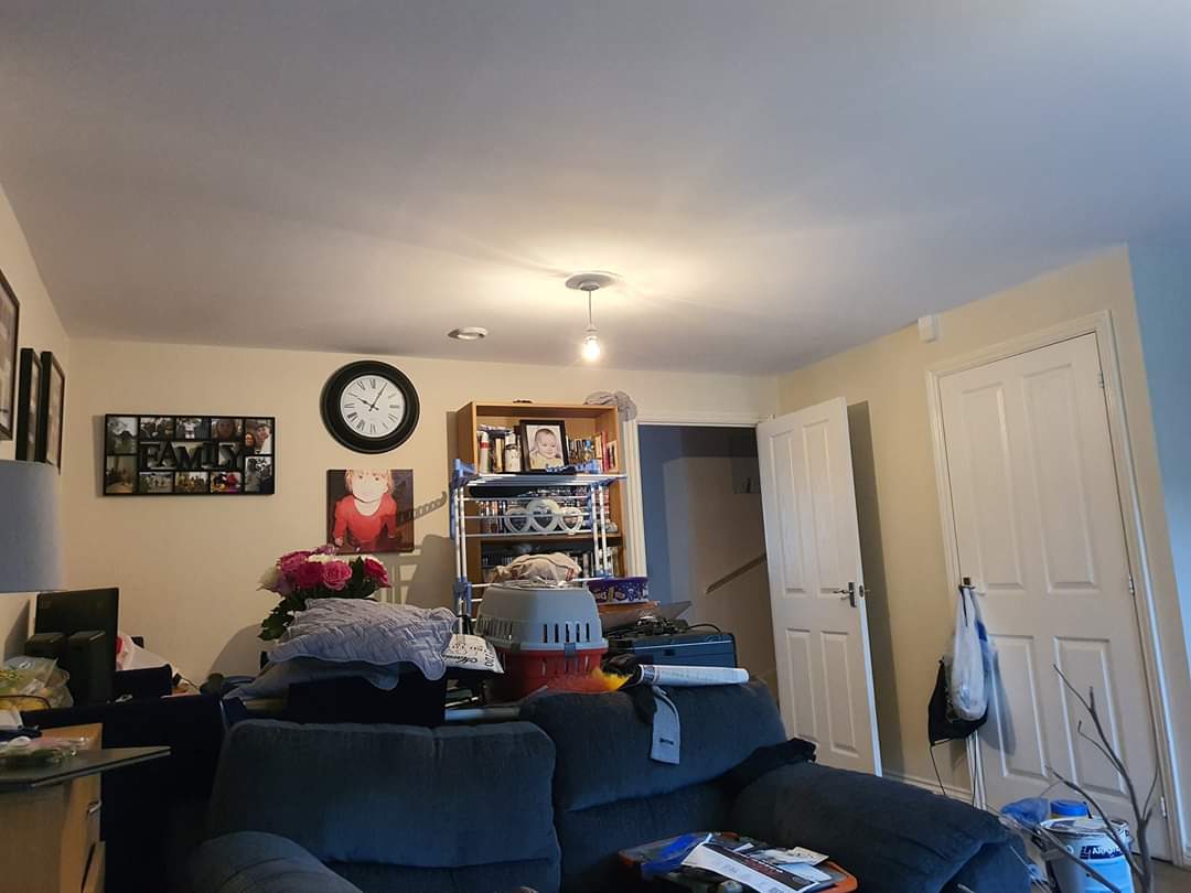 Living room completed using Graphenstone Nevada on ceiling. Walls in Natural Calico using Armsted vinyl matt and woodwork using Caparol PU satin. @Graphenstone
<a href="/alseccopaints/">Caparol paints by alsecco</a>
#graphenstone #Nevada #armstead  #naturalcalico #vinyalmatt #caparol #pusatin